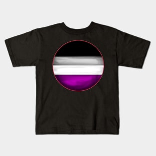 Asexual flag pride flag colours circular sphere Kids T-Shirt